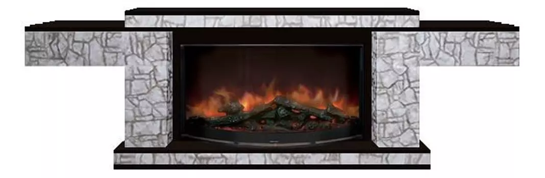 Комплект из электрокамина напольного и портала (217.5х41.5х70 см) Тауэр Старый город Rondo S86 ТА000026