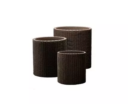 Комплект кашпо Cylinder planet (Коричневый)