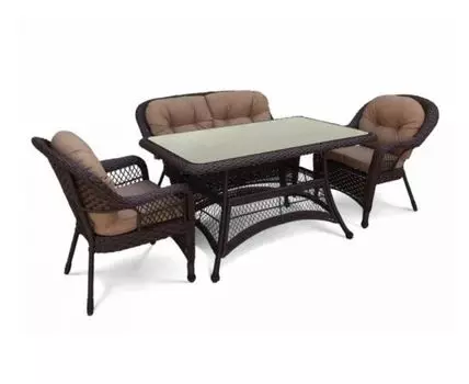 Комплект мебели (коричневый, бежевый)