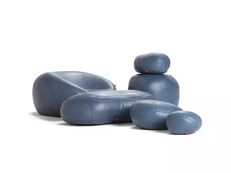 Комплект мягких пуфов-камней