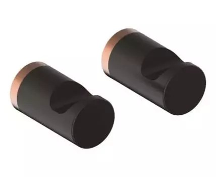 Комплект одинарных крючков, сплав металлов, Petite, черный матовый с розовым золотом, IDDIS, PET2S