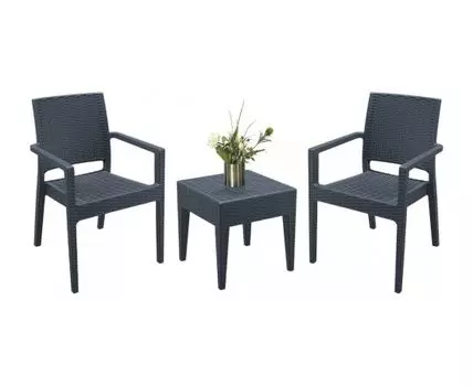 Комплект пластиковой мебели Balcony Set (темно-серый, 58)