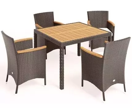 Комплект плетеной мебели (Коричневый)