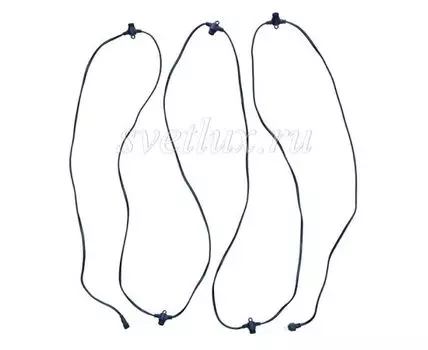 Комплект подключения с 5 коннекторами 24V, Длина 5м, Провод Черный ПВХ