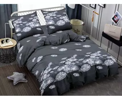 Комплект постельного белья Адамант Блэк (Черный)