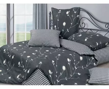 Комплект постельного белья Грасс (Черный)
