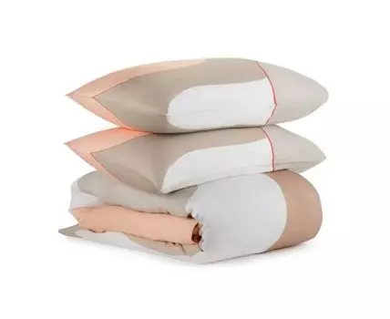 Комплект постельного белья из сатина из коллекции Freak Fruit, 2 сп (Бежевый)