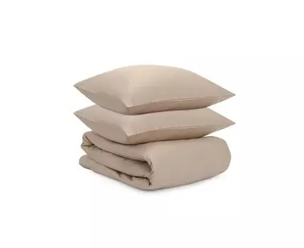 Комплект постельного белья из сатина светло-коричневого цвета Essential