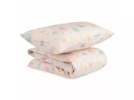 Комплект постельного белья из сатина с принтом Animalia