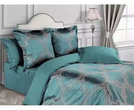 Комплект постельного белья Королевский узор (Зеленый)