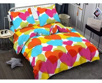 Комплект постельного белья Лав (Мультицвет)