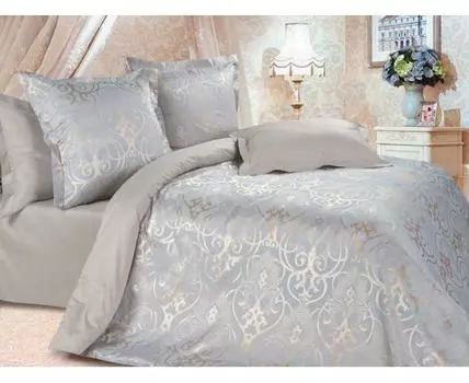 Комплект постельного белья Люкс 2 (светло-серый)