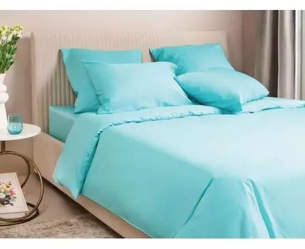 Комплект постельного белья Моноспейс сатин бирюзовый (Зеленый)