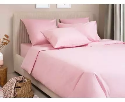 Комплект постельного белья Моноспейс сатин светло-розовый (Розовый)
