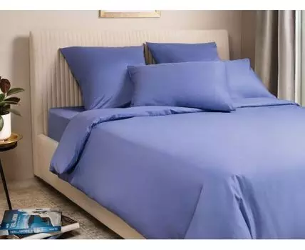 Комплект постельного белья Моноспейс сатин синий (Голубой)