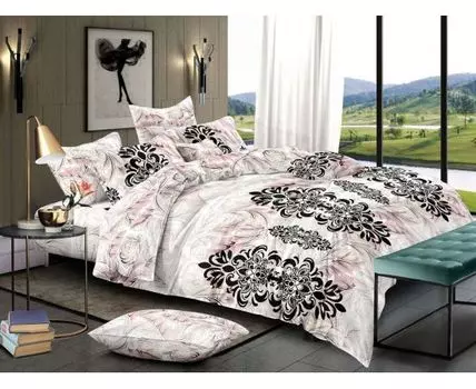 Комплект постельного белья Винтаж (Черный)