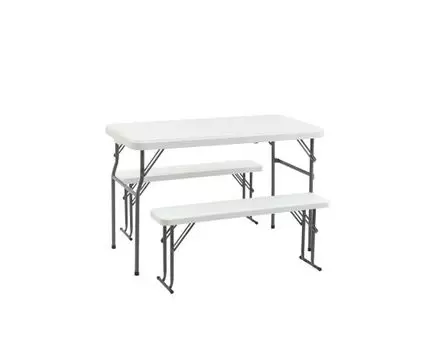 Комплект стола и двух скамеек Кейт белый