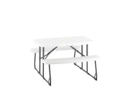 Комплект стола и двух скамеек Кейт детский раскладной белый