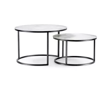 Комплект столиков Polumeriya (белый, черный)