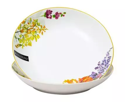 Комплект столовой посуды Акварельный букет 2 предмета