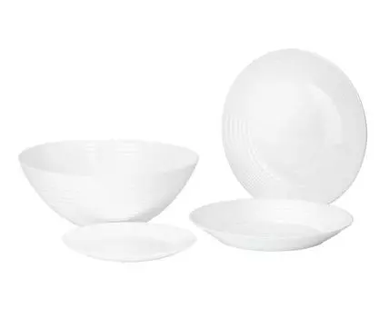 Комплект столовой посуды Арена 19 предметов (Белый)