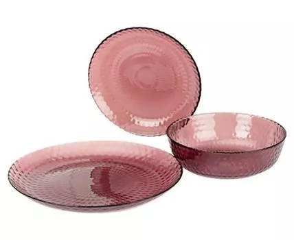 Комплект столовой посуды Идиллия Lilac 18 предметов (Розовый)