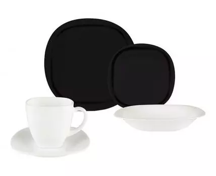 Комплект столовой посуды Карин 30 предметов (прозрачный)