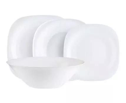 Комплект столовой посуды Карин Белый 19 предметов (Белый)