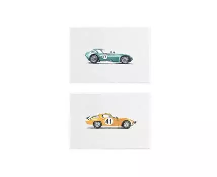 Композиция из постеров ALFA ROMEO, CHEVROLET RETRO