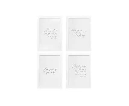 Композиция из постеров DO EVERYTHING WITH LOVE, YOU CAN DO, BE PROUD OF YOUR BODY, SELFLOVE