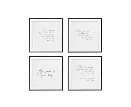 Композиция из постеров DO EVERYTHING WITH LOVE, YOU CAN DO, BE PROUD OF YOUR BODY, SELFLOVE