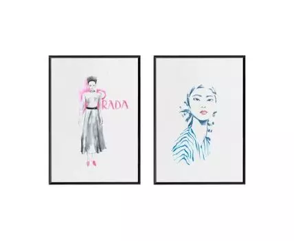 Композиция из постеров FASHION PORTRAIT, FASHION PRADA