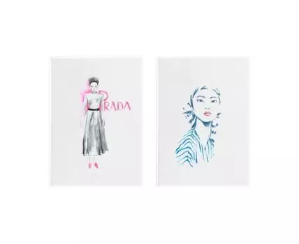 Композиция из постеров FASHION PORTRAIT, FASHION PRADA