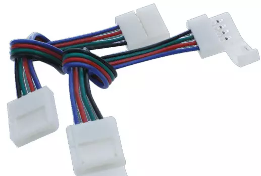 Коннектор для ленты RGB двуxсторонний SWG 4pin-10mm30mm-2