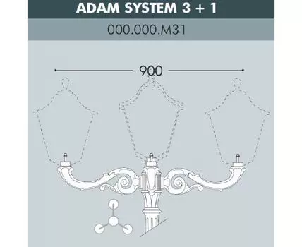 Консоль для паркового фонаря ADAM