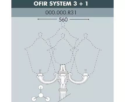 Консоль для паркового фонаря OFIR