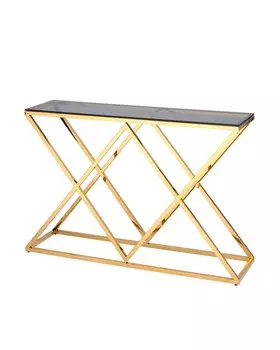 Консоль ИНСИГНИЯ 115*30 золото стекло smoke
