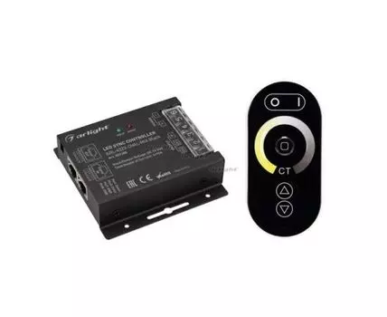Контроллер ARL-4022-OVAL-MIX Black (12-24V, 2x10A, ПДУ, RF)