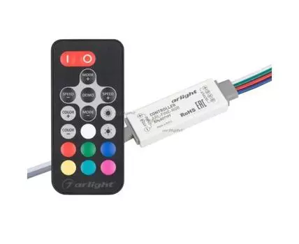 Контроллер ARL-FINE-RGB Black (5-24V, 3x2A, RF ПДУ 18кн)