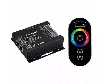 Контроллер-регулятор цвета RGBW с пультом ДУ Arlight VT-S17 VT-S17-4x6A (12-24V, ПДУ Овал, RF)