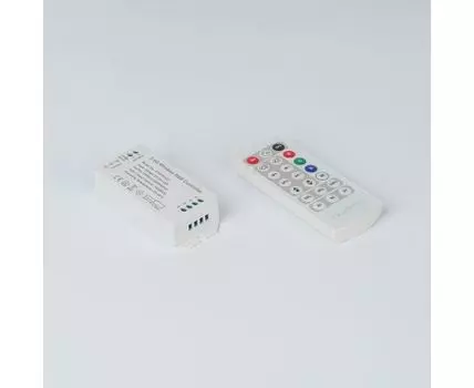 Контроллер RGB, 2.4G с пультом, 21 кноп., DC12/24V, 16A SWG