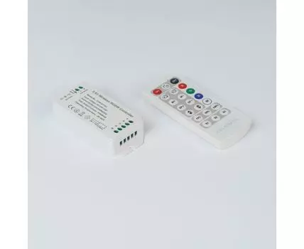 Контроллер RGBW, 2.4G с пультом, 21 кноп., DC12/24V, 16A SWG