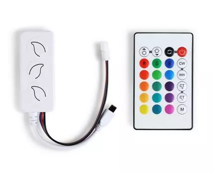 Контроллер WIFI Tuya для светодиодных лент RGB+CCT с управлением белого света c ИК пультом GS11601 Ambrella Light GS