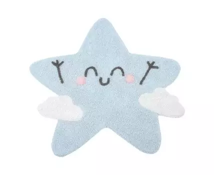 Ковер Mr. Wonderful - Силуэт Счастливая звезда (Голубой, 120)