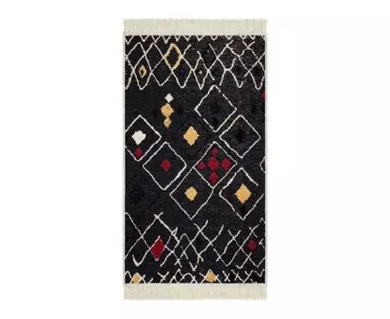 Ковер Skandy Rhomb (100/180, Черный, 60/120, 600 Х 1000 мм)