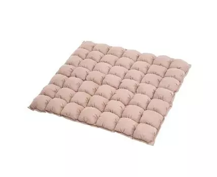 Коврик Бомбон для вигвама из розового льна (Розовый, 125)