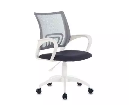 Кресло Бюрократ CH-W695NLT темно-серый TW-04 TW-12 сетка/ткань крестовина пластик пластик белый