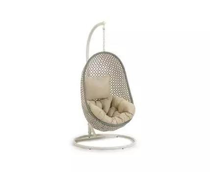 Кресло Cira подвесное. (бежевый, зеленый, 105)