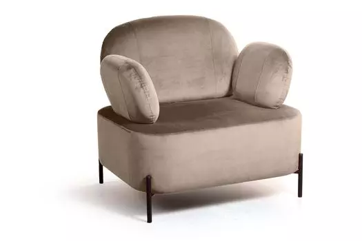 Кресло Dandy, бархат пепельно-бежевый 25