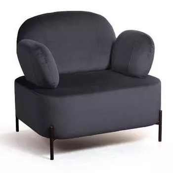 Кресло Dandy бархат серый 27